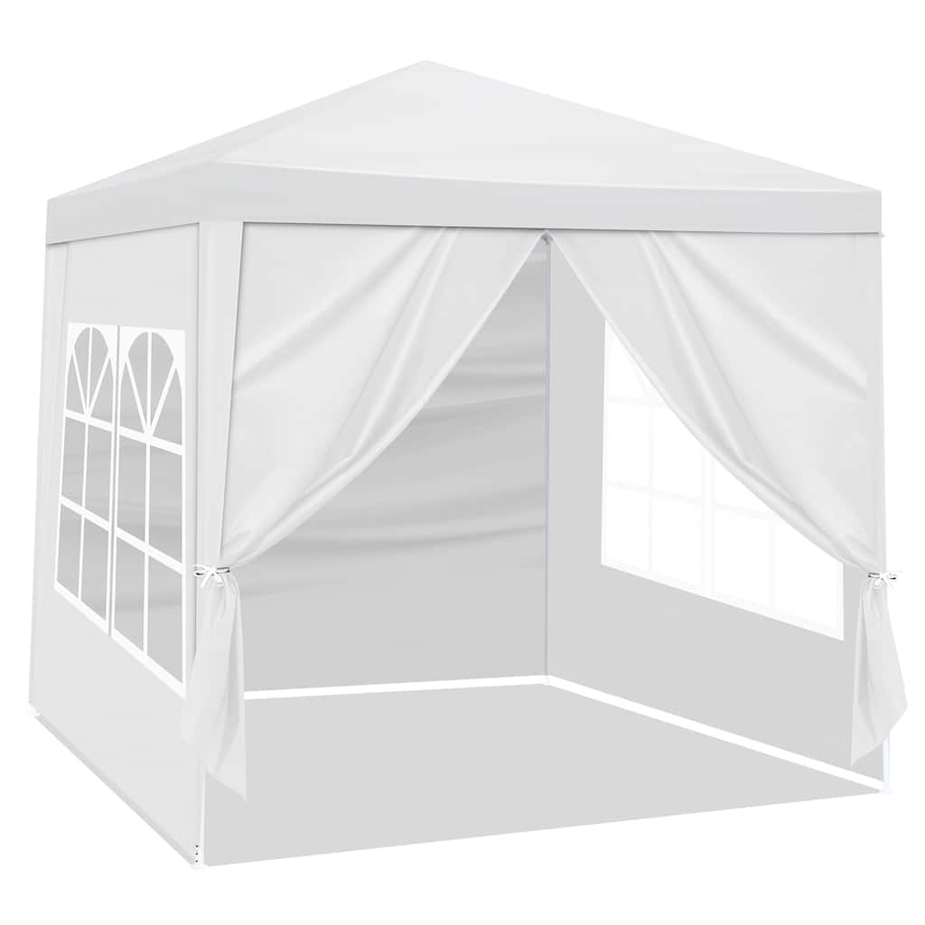 White Iron Tube PE Fabric Waterproof Outdoor Canopy Tent with Sidewalls - 6.5x 6.5 x 8.3 ft.