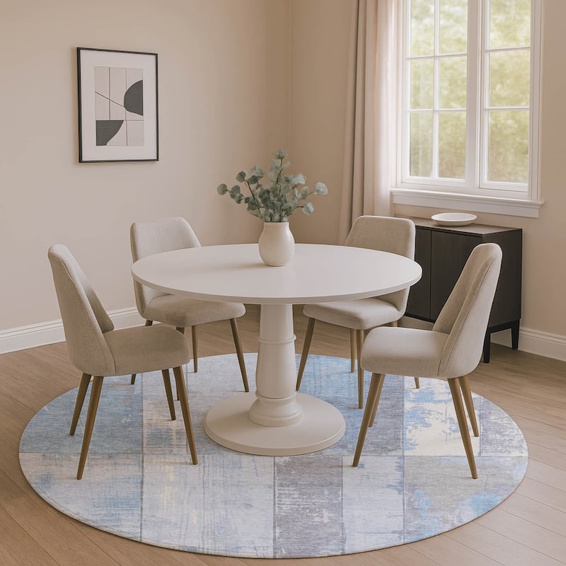 Premium Washable Super Soft Contemporary Styles Mayfield Rug - Sky - 8' x 8'