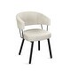 preview thumbnail 1 of 7, Amisco Corey Dining Chair Light Beige PVC / Black Metal