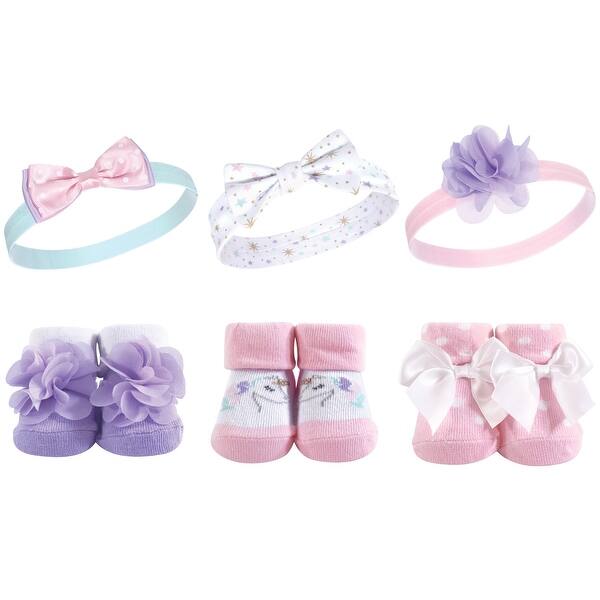 slide 1 of 1, Hudson Baby Infant Girl Headband and Socks Giftset 6pc, Magical Unicorn, One Size - Magical Unicorn Magical Unicorn - One Size