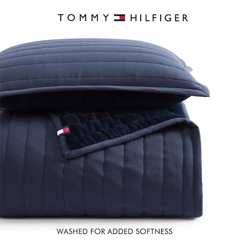 Tommy Hilfiger Classic Comfort Blue Reversible Quilt Set