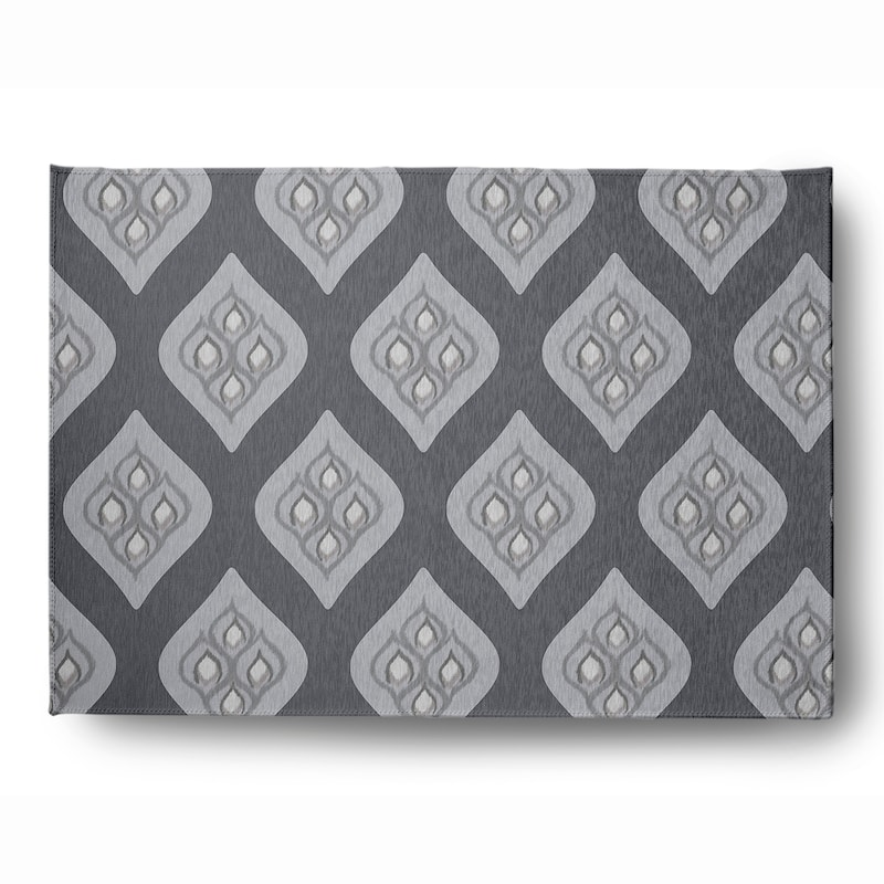 Olgee Bold Pattern Soft Chenille Rug - 5' x 7' - Grey
