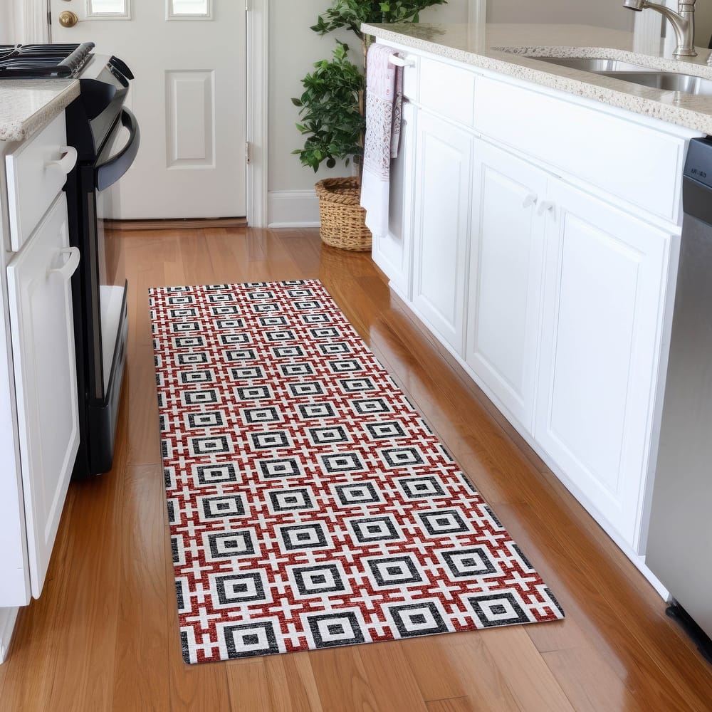 Premium Washable Super Soft Modern Mosaic Mayfield Rug