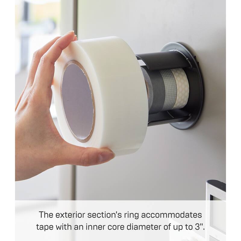 Yamazaki Home Magnetic Tape Holder, Steel - L 2.17 x W 3.66 x H 3.66 inches