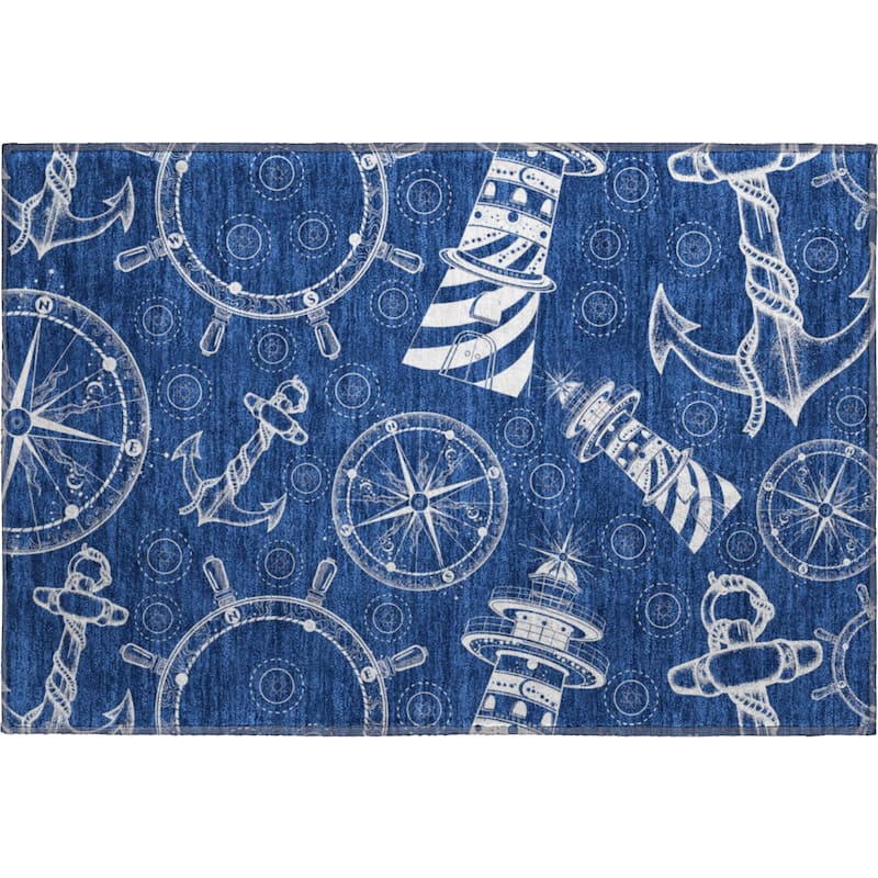 Premium Washable Super Soft Coastal Lighthouse Mayfield Rug
