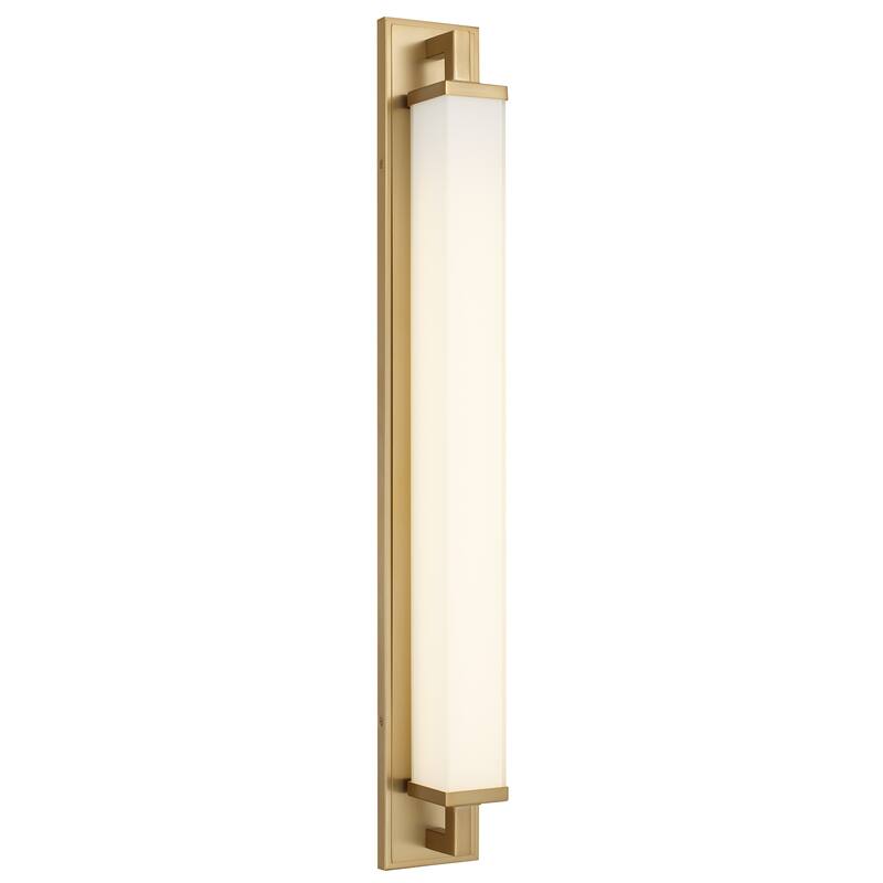 34" Integrated LED Bathroom Vanity Light Bar - Antique Brass