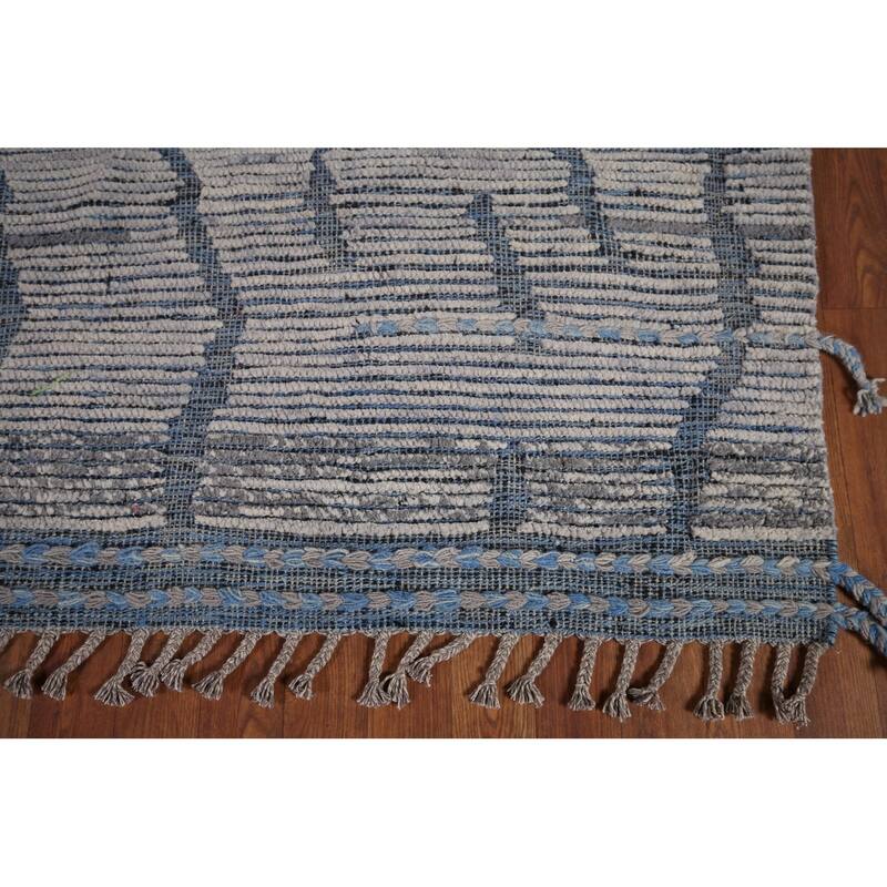 Moroccan Oriental Area Rug Hand-Knotted Bedroom Wool Carpet - 8'7"x 11'10"