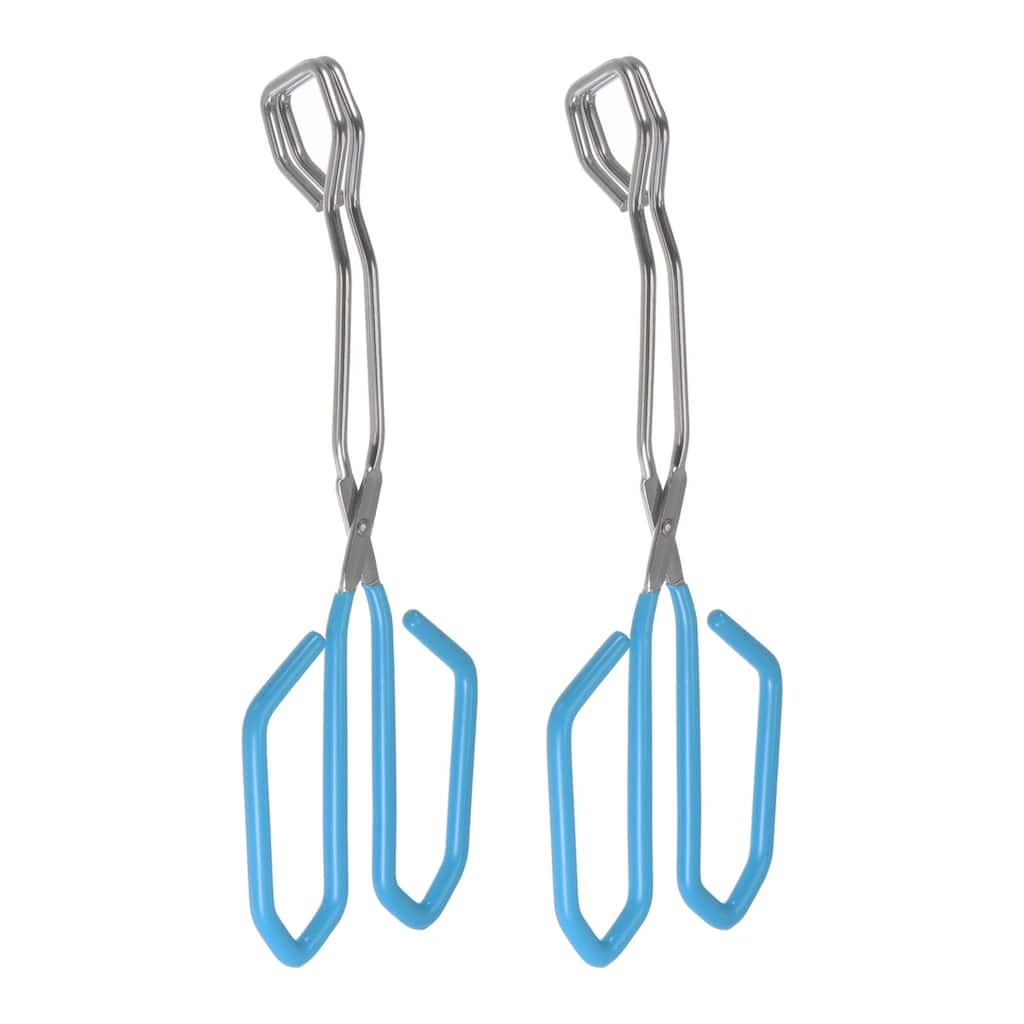 2pcs Stainless Steel Scissor Tongs 11" Barbecue Grilling Tongs with Handle