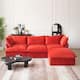 Modular Sectional Fabric Sofa,Extra Large L Shaped Couch with Reversible Chaise Modular Sectional Couch - Red