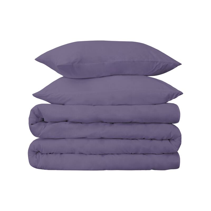 Superior Egyptian Cotton 650 Thread Count Solid Duvet Cover Set