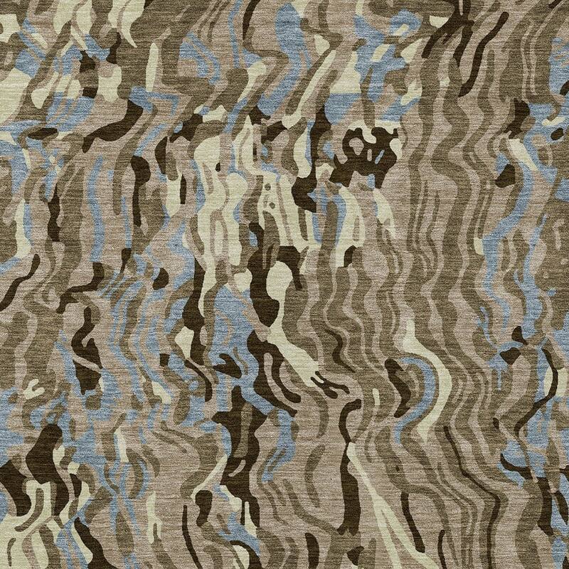 HomeRoots Abstract Transitional Rectangle Outdoor Rug