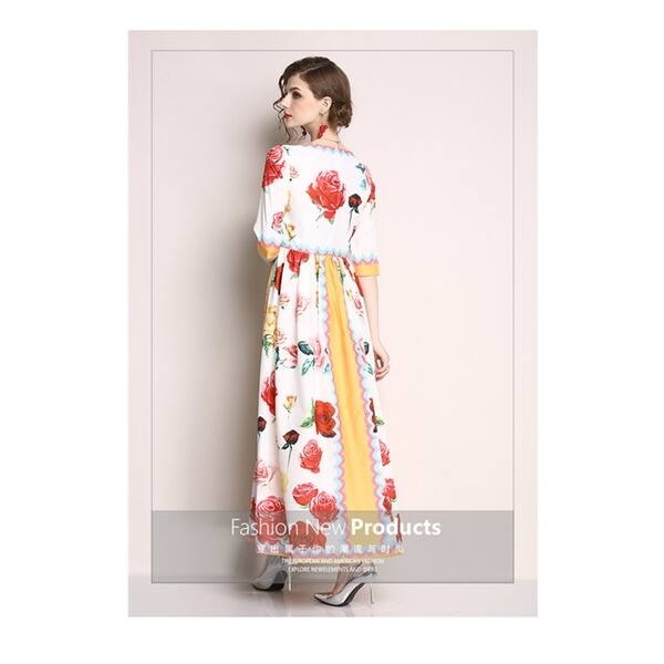 Shop 2018 Summer European And American Fashion Printing Dress