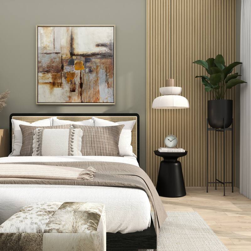 Black Metal Accent Table with Bell Shaped Base