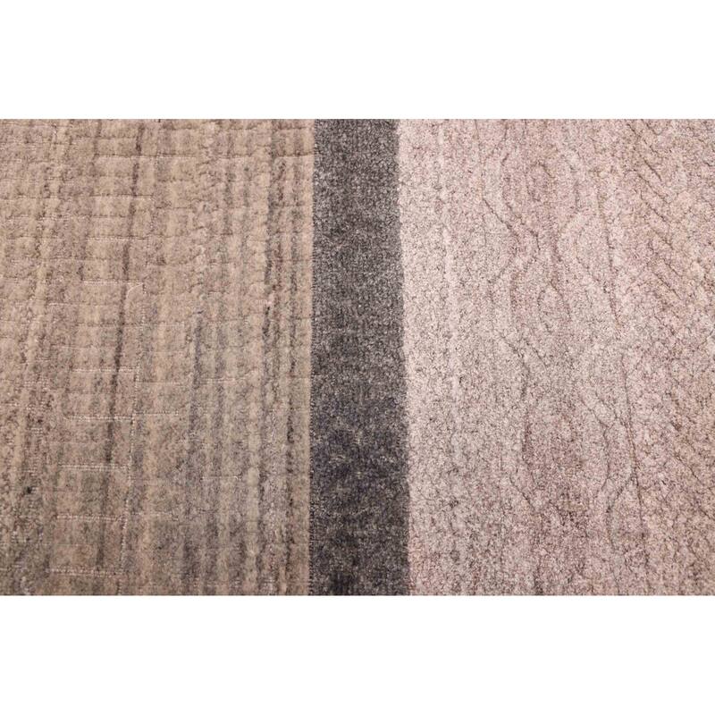 ECARPETGALLERY Hand Loomed Elysian Grey Viscose, Wool Rug - 8'2 x 9'11