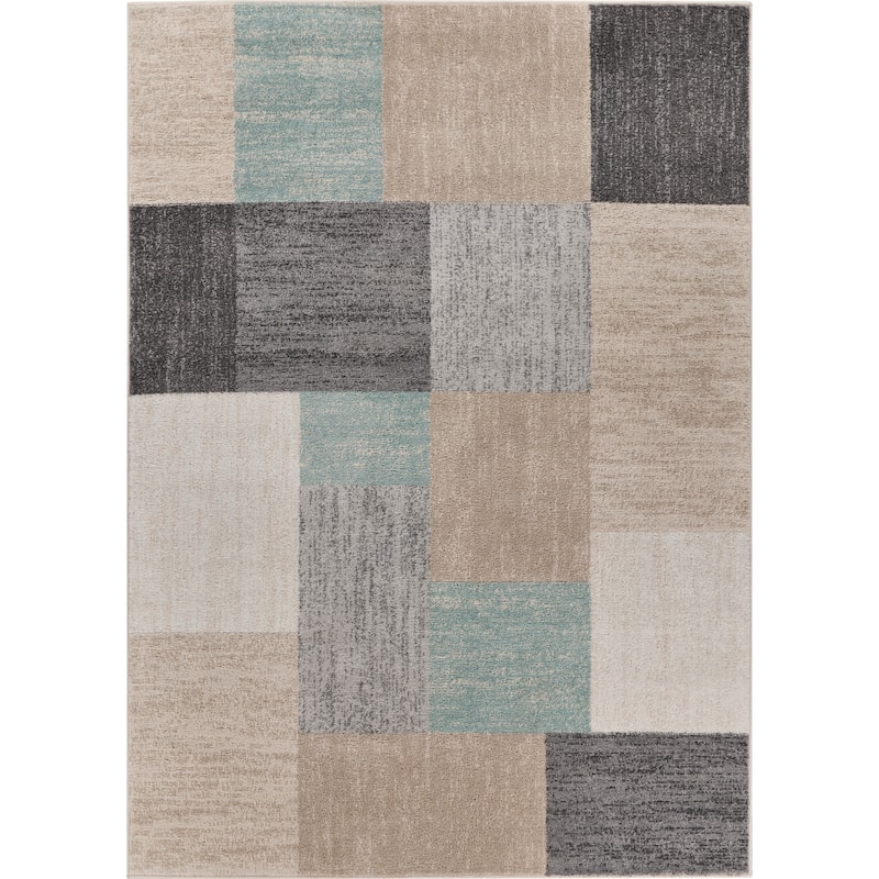 Sevita Multicolored Modern Color Block Area Rug