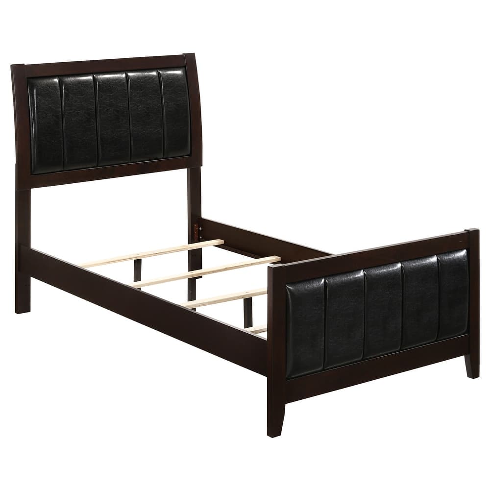 Carlton Contemporary Wood Panel Bed Cappuccino