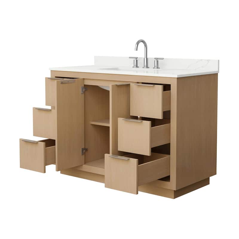 Maroni 48-inch Single Vanity, 3 Hole Quartz Top