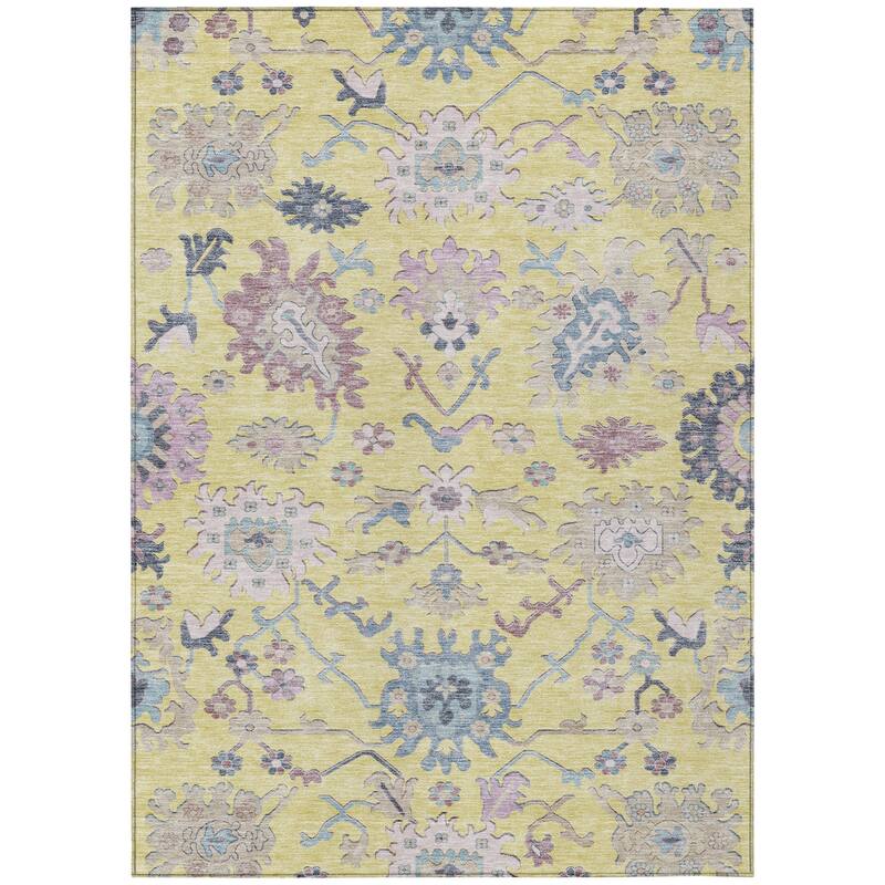 HomeRoots Floral Transitional Rectangle Outdoor Rug