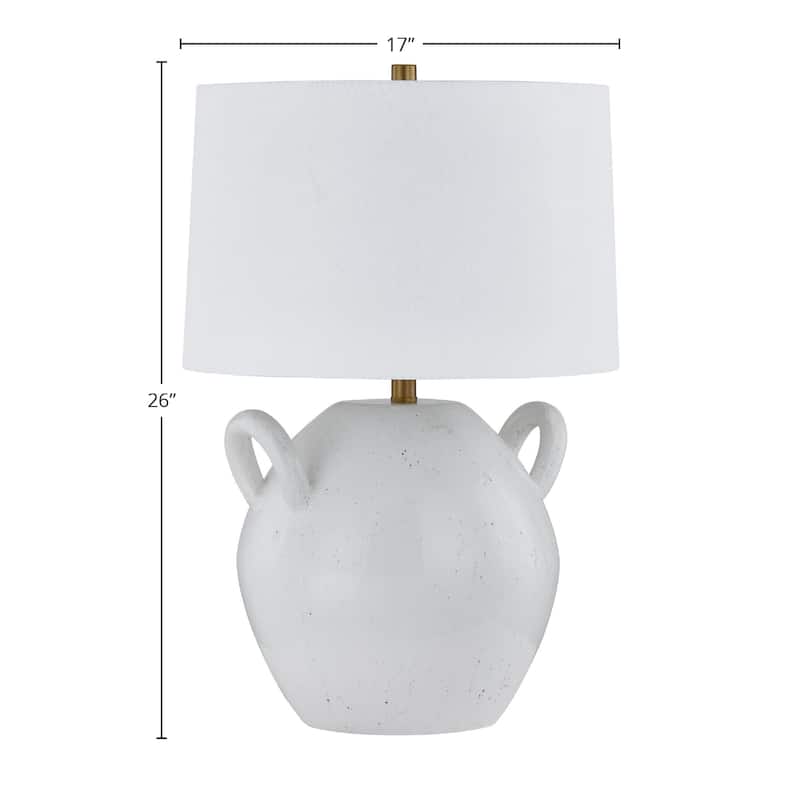Maddie 26" Table Lamp with Linen Shade, White
