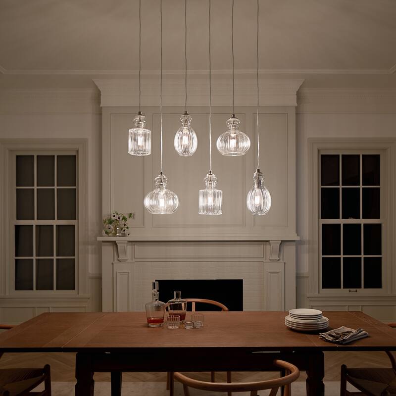 Kichler Lighting Riviera Collection 6-light Brushed Nickel Linear Chandelier