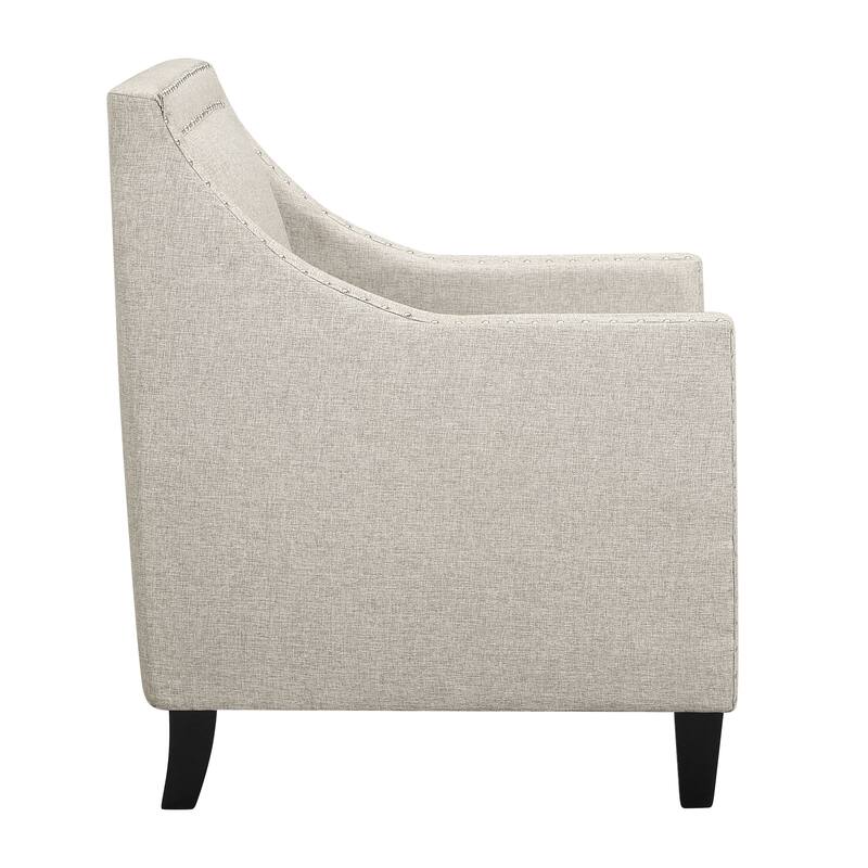 Erica Accent Armchair with Chrome Nailhead Trim
