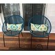 Corvus Sarcelles Woven Wicker Patio Chairs (Set of 2)