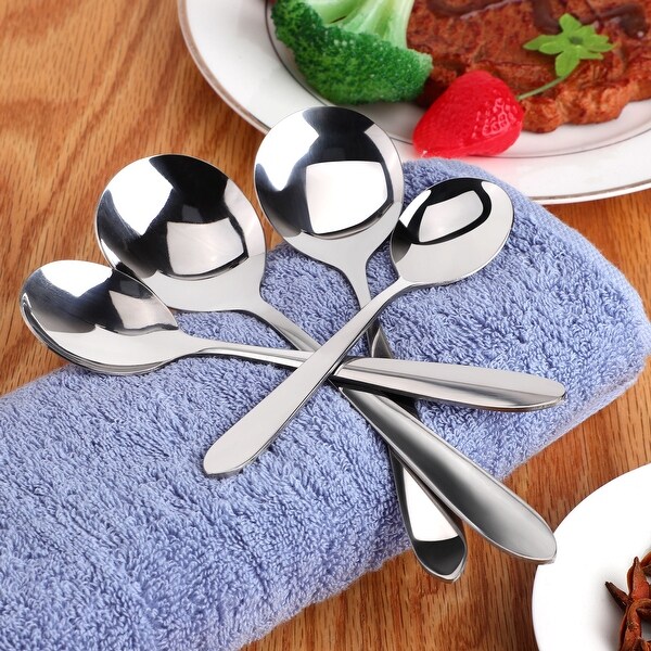 SRS-8 - Serving Spoons, Flat Edge, Stainless Steel – Winco