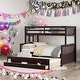 preview thumbnail 2 of 17, Twin Over Full Bunk Bed With Twin size Trundle And Drawers