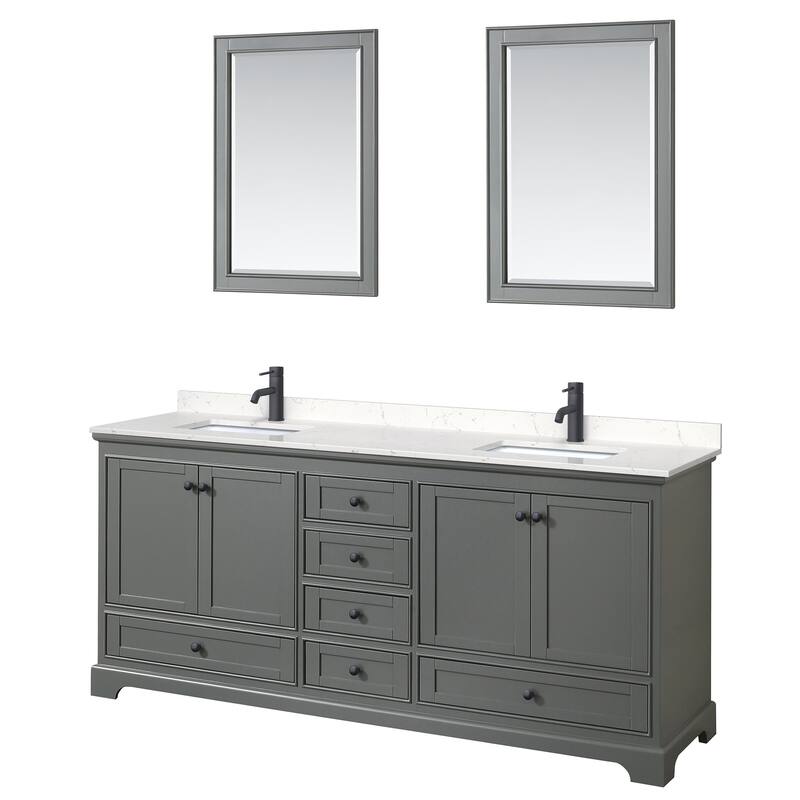 Wyndham Collection Deborah 80" Free Standing Double Basin Vanity Set