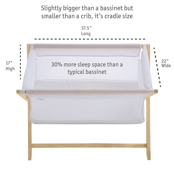 dimension image slide 0 of 4, BreathableBaby Breathable Mesh Portable Sleeper, From Bedside to Travel