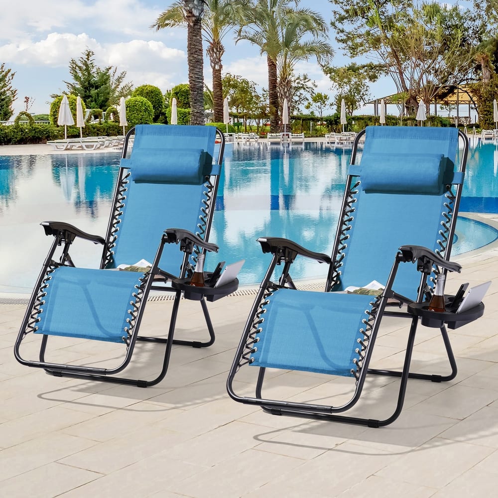 LIVOOSUN Zero Gravity Patio Chairs (Set of 2)