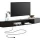 preview thumbnail 5 of 11, FITUEYES Floating Wall Mounted TV Console Storage Shelf Modern TV Stand Media Console, Walnut DS211802WW - 70''