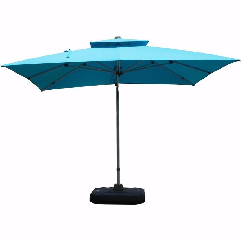 Aluminum Patio Umbrella - 360° Rotation, Hydraulic Lift