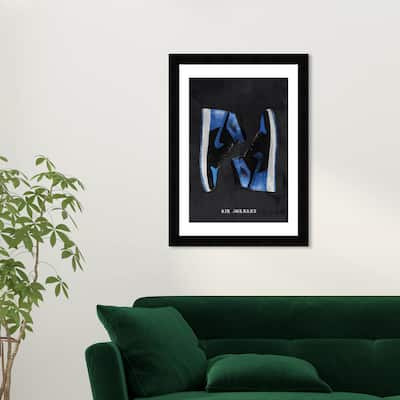 Wynwood Studio Prints Fashion and Glam Classic Sneakers VI Blue and Modern & Contemporary Wall Art Canvas Print