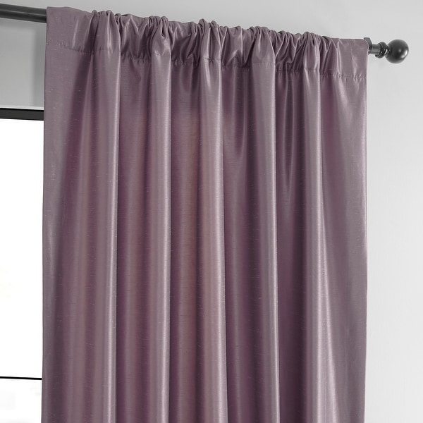 Exclusive Fabrics Smokey Plum Vintage Textured Faux Dupioni Silk