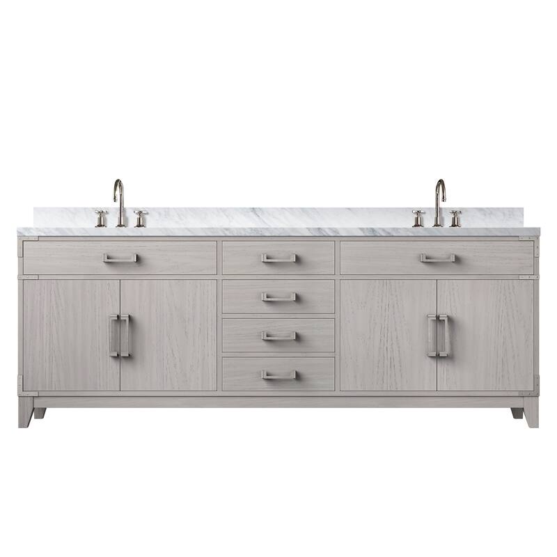 Laurel Bath Vanity Carrara Marble Top, Sink and Faucet