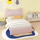 preview thumbnail 50 of 56, Upholstered Platform Bed with Cartoon Ear Headboard and Drawers