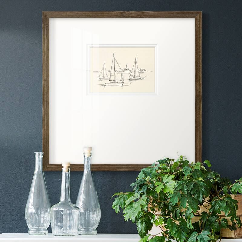 Coastal Contour Sketch IIPremium Framed Print
