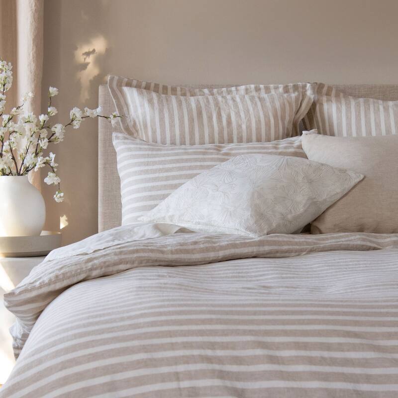 100% French Linen Throw Pillow Sham by BOKSER HOME