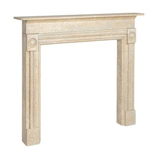 Antique French Vintage Wooden Fireplace Mantel