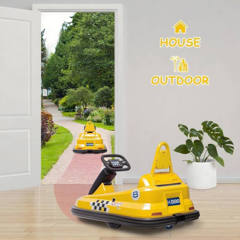 6V Electric Ride On Toy Bumper Car for Kids 1.5-6 Years Old