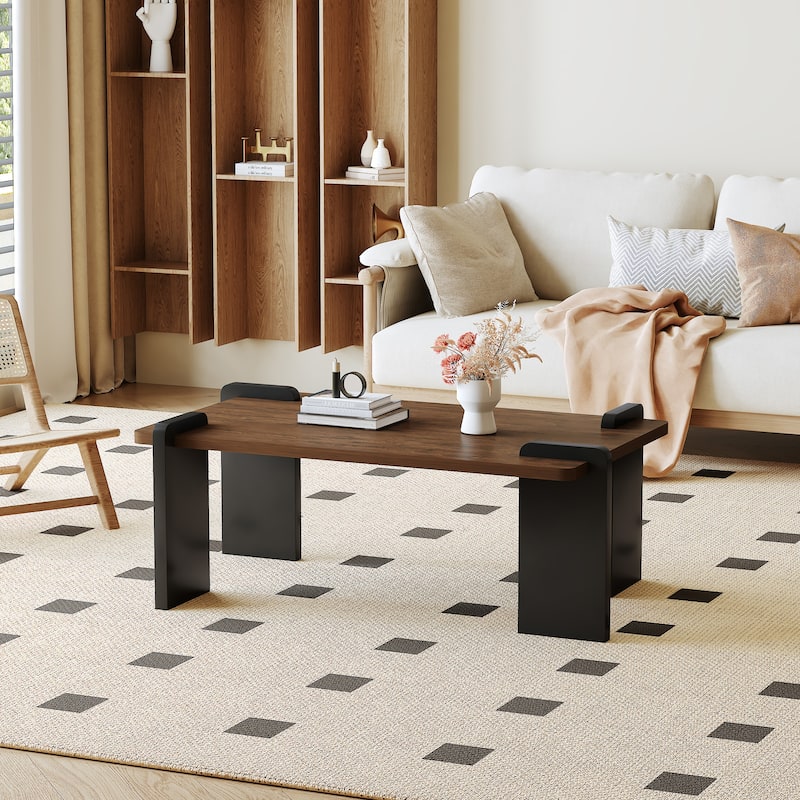 Modern Minimalist Coffee Table Simple Coffee Table Stylish Coffee Table with Felt Pad , for Living Room