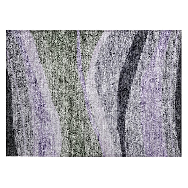 Machine Washable Indoor/ Outdoor Contemporary Deco Chantille Rug