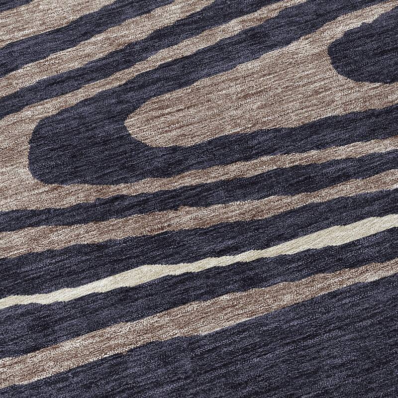 Machine Washable Indoor/ Outdoor Abstract Illusion Chantille Rug