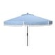 preview thumbnail 10 of 34, SAFAVIEH Milan 9ft Round Outdoor Patio Umbrella with Fringe Trim - UV Resistant, Crank Lift & Button Tilt Baby Blue/White
