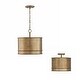 preview thumbnail 7 of 5, Nole 1-light Mystic Luster Convertible Pendant/ Semi-Flush Mount