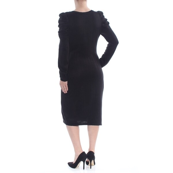 black shift work dress