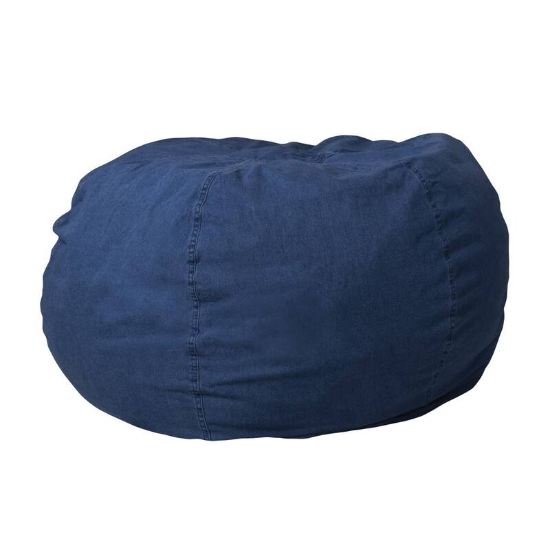 Oversized Refillable Bean Bag Chair for Kids and Adults - Denim