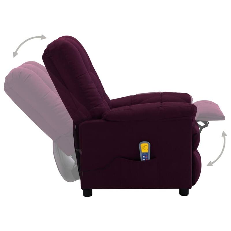 vidaXL Massage Recliner Electric Massaging Recliner Chair for Elderly Fabric - 29.1" x 39" x 40.2"