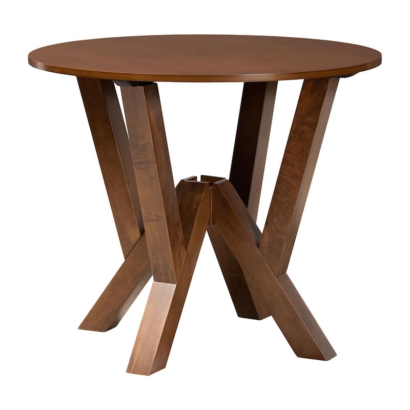 Crystal 5-Piece Dining Set - Mid-Century Modern Round Table and Chair Set for Dining Room, Kitchen, Apartment